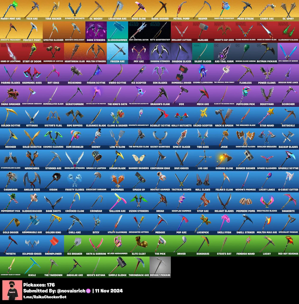 233 Skins + Travis Scott + Astro Jack + Minty Axe + Rue + OG STW
