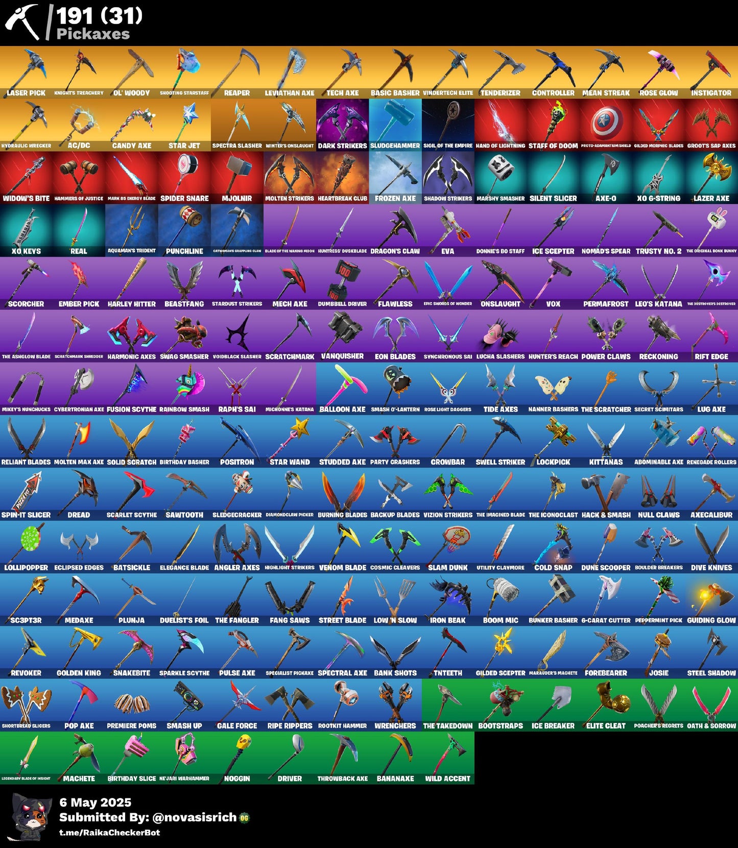 257 Skins + Black Knight + Travis Scott + Mako + Take the : + Omega max + All TTV Packs + OG STW + Many More