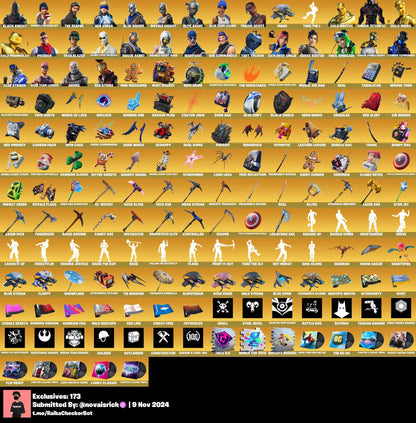 257 Skins + Black Knight + Travis Scott + Mako + OG STW + Trailblazer + Many More