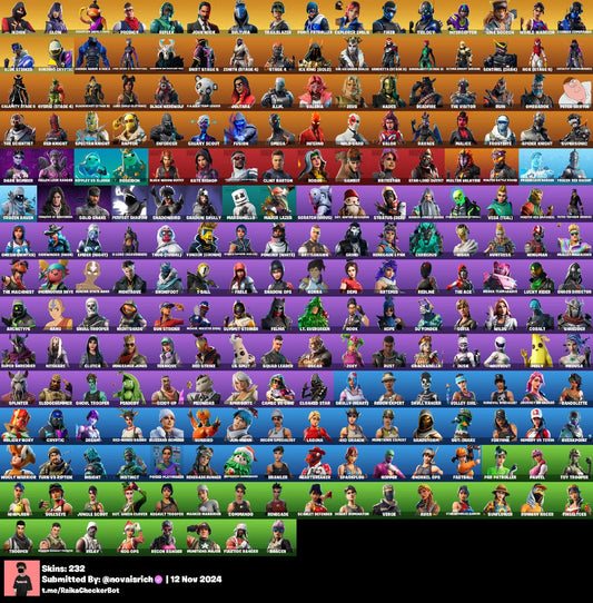 232 Skins + Ikonik + Glow + 2019 WC + Trailblazer + Omega