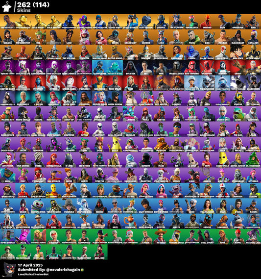 262 Skins Travis Scott Accounts