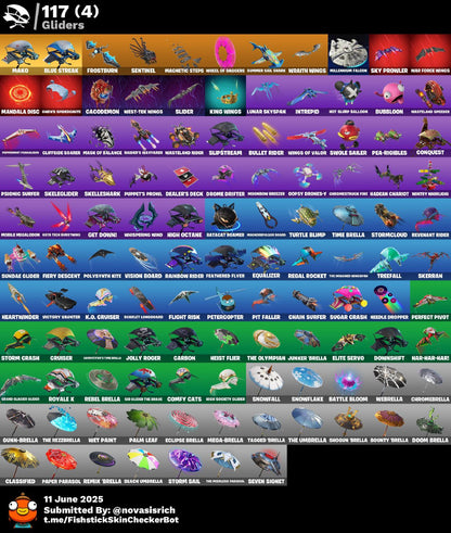 108 Skins OG Skull + Black Knight + OG STW + Mako + Trailblazer + Fresh