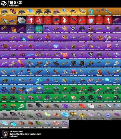 200 skins + OG Ghoul Trooper + Sparkle Specialist + Merry Mint Axe + Mako