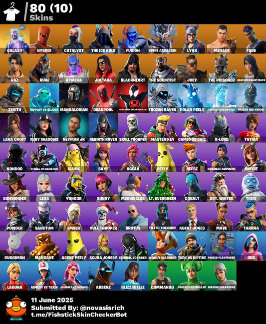 80 Skins + Galaxy + Leviathan Axe